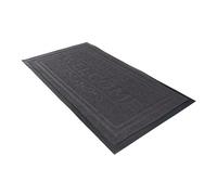 Comart - Tappetino Asciugapassi Victor - 45x75 cm - Zerbino in PVC per Ingresso Esterno o Interno - Base Antiscivolo - Sottile - Fuori Porta per Entrata - Design in 3D - Nero - Scritta Welcome