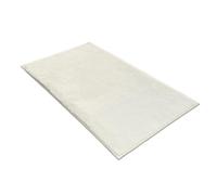 Comart - Tappeto Arredo Puffy - Design Moderno - Lavabile in Lavatrice - Fondo Antiscivolo - Super Morbido - Pelo Corto - Tappeto per Salotto e Camera da Letto - Bianco - Rettangolare 45x75 cm