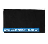 Comart - Tappeto Arredo Puffy - Design Moderno - Lavabile in Lavatrice - Fondo Antiscivolo - Super Morbido - Pelo Corto - Tappeto per Salotto e Camera da Letto - Nero - Rettangolare 100x150 cm