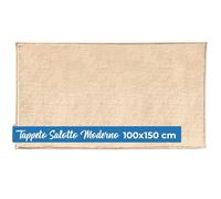 Comart - Tappeto Arredo Puffy - Design Moderno - Lavabile in Lavatrice - Fondo Antiscivolo - Super Morbido - Pelo Corto - Tappeto per Salotto e Camera da Letto - Beige - Rettangolare 100x150 cm