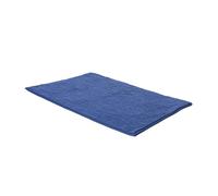 Comart - Tappeto Bagno Shaggy - Tappetino Super Assorbente - Antiscivolo - Lavabile in Lavatrice - Ultra Morbido - Moderno Scendi Doccia o Vasca - Assorbi Acqua - Texture in 3D - Blu - 50x90 cm