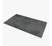 Comart, Tappeto Carezza, Super Morbido, Soffice e Peloso, Fondo Antiscivolo, Design Moderno e Comfy, per Salotto, Camera da Letto, Scendiletto, Lavabile in Lavatrice, Colore Antracite, 45x75 cm