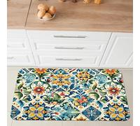 Comart - Tappeto Cucina Austin - Impermeabile - Antiscivolo - Antimacchia - Lavabile in Lavatrice - Passatoia in Poliestere - per Corridoio e Cucina - Made in Italy - Piastrelle Tiles - 50x75 cm
