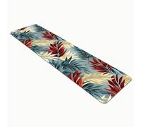 Comart - Tappeto Cucina Austin - Impermeabile - Antiscivolo - Antimacchia - Lavabile in Lavatrice - Passatoia in Poliestere - per Corridoio e Cucina - Made in Italy - Folhas Tropical - 50x230 cm