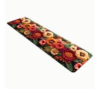 Comart - Tappeto Cucina Austin - Impermeabile - Antiscivolo - Antimacchia - Lavabile in Lavatrice - Passatoia in Poliestere - per Corridoio e Cucina - Made in Italy - Fiori Tricot - 50x230 cm