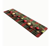 Comart - Tappeto Cucina Austin - Impermeabile - Antiscivolo - Antimacchia - Lavabile in Lavatrice - Passatoia in Poliestere - per Corridoio e Cucina - Made in Italy - Palline Natale - 50x170 cm