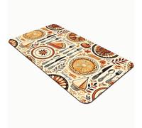 Comart - Tappeto Cucina Austin - Impermeabile - Antiscivolo - Antimacchia - Lavabile in Lavatrice - Passatoia in Poliestere - per Corridoio e Cucina - Made in Italy - Thanksgiving - 50x130 cm