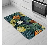 Comart - Tappeto Cucina Austin - Impermeabile - Antiscivolo - Antimacchia - Lavabile in Lavatrice - Passatoia in Poliestere - per Corridoio e Cucina - Made in Italy - Tropicale Peperomia - 50x100 cm