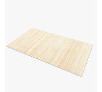Comart - Tappeto Cucina Bamboo - 50x110 cm - Fondo Antiscivolo - Lavabile - Bambù Naturale Trattato - Resistente agli Schizzi - Passatoia Multiuso - Effetto Legno Opaco - Sbiancato - Washed Natural
