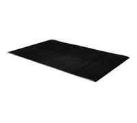 Comart - Tappeto Cucina Bamboo - 50x110 cm - Fondo Antiscivolo - Lavabile - Bambù Naturale Trattato - Resistente agli Schizzi - Passatoia Multiuso - Effetto Legno Lucido - Bambu Colorato - Nero