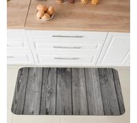 Comart - Tappeto Cucina Malaga - Passatoia 100% PVC - Antimacchia - Antiscivolo - Impermeabile - Tappetino Lavabile in Lavatrice - Corsia Moderna per Cucina e Corridoio - Legno Grigio - 55x75 cm