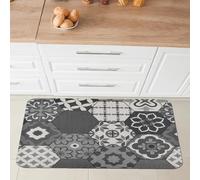 Comart - Tappeto Cucina Malaga - Passatoia 100% PVC - Antimacchia - Antiscivolo - Impermeabile - Tappetino Lavabile in Lavatrice - Corsia Moderna per Cucina e Corridoio - Cementine Grigie - 55x75 cm