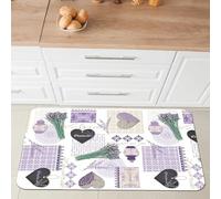 Comart - Tappeto Cucina Malaga - Passatoia 100% PVC - Antimacchia - Antiscivolo - Impermeabile - Tappetino Lavabile in Lavatrice - Corsia Moderna per Cucina e Corridoio - Lavanda - 55x75 cm