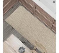 Comart - Tappeto Cucina Manhattan - Impermeabile - Antiscivolo - Antimacchia - PVC Intrecciato - Passatoia Effetto Metallico Brillante - per Corridoio, Cucina e Bagno - Shine Stone Beige - 50x140 cm