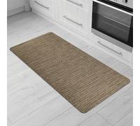 Comart - Tappeto Cucina Manhattan - Impermeabile - Antiscivolo - Antimacchia - PVC Intrecciato - Passatoia Effetto Metallico Brillante - per Corridoio, Cucina e Bagno - Shine Artist Beige - 50x100 cm
