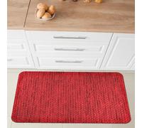 Comart - Tappeto Cucina Nancy - Antiscivolo - Lavabile in Lavatrice - Moderna Passatoia in Ciniglia - Runner per Corridoio e Cucina - Morbido e Resistente - Made in Italy - Rosso - 50x75 cm
