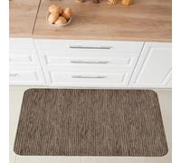 Comart - Tappeto Cucina Nancy - Antiscivolo - Lavabile in Lavatrice - Moderna Passatoia in Ciniglia - Runner per Corridoio e Cucina - Morbido e Resistente - Made in Italy - Marrone - 50x75 cm