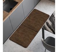 Comart - Tappeto Cucina Nancy - Antiscivolo - Lavabile in Lavatrice - Moderna Passatoia in Ciniglia - Runner per Corridoio e Cucina - Morbido e Resistente - Made in Italy - Marrone Scuro - 50x130 cm