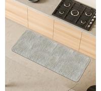 Comart - Tappeto Cucina Nancy - Antiscivolo - Lavabile in Lavatrice - Moderna Passatoia in Ciniglia - Runner per Corridoio e Cucina - Morbido e Resistente - Made in Italy - Perla - 50x130 cm