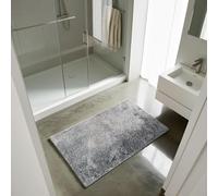 Comart - Tappeto Faith Bagno - Tappetino Rettangolare 45x75 cm - Morbido e Soffice sotto i Piedi - Pelo Medio - Asciugatura Rapida e Resistente all'Acqua - Antiscivolo - Lavabile in Lavatrice - Grigio