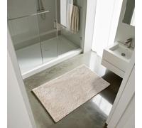 Comart - Tappeto Faith Bagno - Tappetino Rettangolare 45x75 cm - Morbido e Soffice sotto i Piedi - Pelo Medio - Asciugatura Rapida e Resistente all'Acqua - Antiscivolo - Lavabile in Lavatrice - Panna