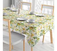 Comart - Tovaglia Colours Antimacchia - Copritavolo 100% Poliestere Stampato - Resistente ai Liquidi - Facile da Pulire - Lavabile in Lavatrice - Rotonda Diametro 150 cm - 6 Posti - Disegno Flowers