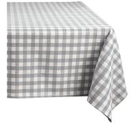 Comart - Tovaglia Square Antimacchia - Quadretti - 140x140cm 4 Posti Grigia