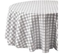 Comart - Tovaglia Square Antimacchia - Quadretti - Ø150cm 6 Posti Grigia