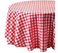 Comart - Tovaglia Square Antimacchia - Quadretti - Ø150cm 6 Posti Rossa