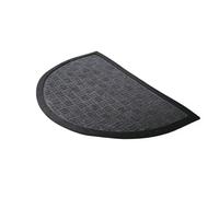 Comart - Zerbino Asciugapassi Kelly - 40x60 cm - Tappeto Sintetico Fuori Porta - Assorbente e Antipioggia - Fondo Antiscivolo in Gomma - per Ingresso Esterno o Interno - Mezzaluna - Grigio Scuro
