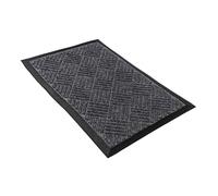 Comart - Zerbino Asciugapassi Kelly - 40x60 cm - Tappeto Sintetico Fuori Porta - Assorbente e Antipioggia - Fondo Antiscivolo in Gomma - per Ingresso Esterno o Interno - Rettangolare - Grigio Scuro