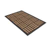 Comart - Zerbino Capitol - 40x60 cm - Zerbino in Cocco con Disegni in Gomma - Tappeto per Ingresso Esterno e Interno - Fondo Antiscivolo Gommato - Facile da Pulire - Rettangolare - Design Geometrico