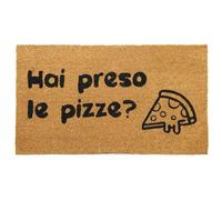 Comart - Zerbino Gag in Cocco - 40x70 cm - Tappetino Simpatico con Scritte Divertenti - per Ingresso Esterno e Interno - Fondo Antiscivolo - Pulizia Facile - Arredo e Regali Casa - Preso le Pizze
