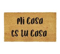 Comart - Zerbino Gag in Cocco - 40x70 cm - Tappetino Simpatico con Scritte Divertenti - per Ingresso Esterno e Interno - Fondo Antiscivolo - Pulizia Facile - Arredo e Regali Casa - Mi Casa Es Tu Casa