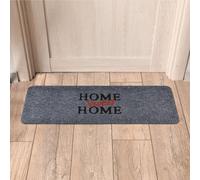 Comart - Zerbino Henry - 25x70 cm - Asciugapassi Sintetico per Entrata - Tappeto Impermeabile e Antiscivolo - Assorbente e Antipioggia - per Ingresso Esterno o Interno - Home Sweet Home - Grigio