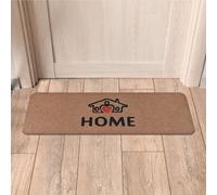 Comart - Zerbino Henry - 25x70 cm - Asciugapassi Sintetico per Entrata - Tappeto Impermeabile e Antiscivolo - Assorbente e Antipioggia - per Ingresso Esterno o Interno - Home e Cuore - Beige