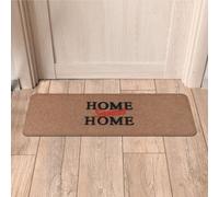 Comart - Zerbino Henry - 25x70 cm - Asciugapassi Sintetico per Entrata - Tappeto Impermeabile e Antiscivolo - Assorbente e Antipioggia - per Ingresso Esterno o Interno - Home Sweet Home - Beige