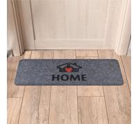 Comart - Zerbino Henry - 25x70 cm - Asciugapassi Sintetico per Entrata - Tappeto Impermeabile e Antiscivolo - Assorbente e Antipioggia - per Ingresso Esterno o Interno - Home e Cuore - Grigio