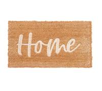 Comart - Zerbino Rio in Cocco con Scritte e Disegni Incisi - 40x70 cm - Tappeto Colorato per Ingresso Esterno e Interno - Asciugapassi Antiscivolo - Regalo Casa Nuova - Scritta Home Bianca