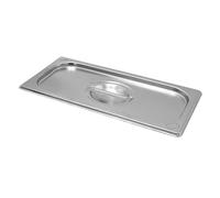 Comas Coperchio Gastronorm per Contenitori Vaschette Teglie, Acciaio Inox, con Manico Centrale - Lavabile in Lavastoviglie, Disponibile in Diverse Misure Secondo Standard Gastronorm (GN 1/3)