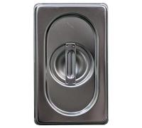 Comas Coperchio Gastronorm per Contenitori Vaschette Teglie, Acciaio Inox, con Manico Centrale - Lavabile in Lavastoviglie, Disponibile in Diverse Misure Secondo Standard Gastronorm (GN 1/9)