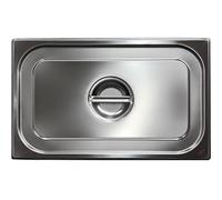 Comas Coperchio Gastronorm per Contenitori Vaschette Teglie, Acciaio Inox, con Manico Centrale - Lavabile in Lavastoviglie, Disponibile in Diverse Misure Secondo Standard Gastronorm (GN 1/2)