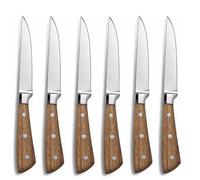 Comas Mont Blanc set 6 coltello bistecca Inox Rosewood 23 cm