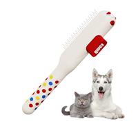 Comb for Cats - Self-Cleaning Anti-Slip Shedding Tool, Cat and Dog Comb with Metal Teeth, Button Press Self-Cleaning Grooming Tool for Removing Loose Furand Fuzz, Ideal for Puppies, Cats, Indoor Pets