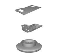 Combat Robot Frame for Antweight Class (1lb) with 2204/2205 Motor Mount
