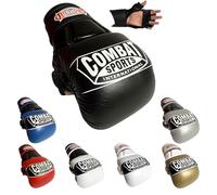 Combat Sports Max Strike - Guanti da allenamento MMA, per MMA, Muay Thai, Kickboxing, neri normali, colore nero