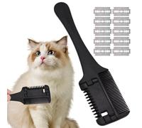 COMBATORE RAZO per animali domestici | Micezione infermieristica 2 in 1 con pettine per cani durevoli | Per gatti, cani, cuccioli, per pellicce delicate, questioni rimosse, cura degli animali, ac