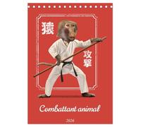 Combattant animal (calendario de bureau 2026 DIN A5 vertical), Calvendo calendrier mensuel