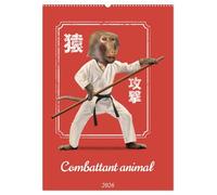 Combattant animal (calendario murale 2026 DIN A2 verticale), Calvendo calendrier mensuel