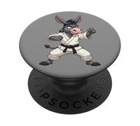 Combattente Asino indossa un GI in lotta posa 1 - Fan Fun PopSockets PopGrip Adesivo